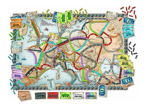 Imagen 3 de 4 de Juego de mesa Ticket to ride Europe Days of Wonder