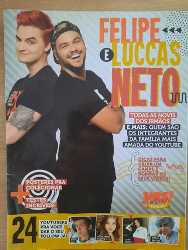 Revista Felipe E Lucas Neto - Yes Teen Especial 