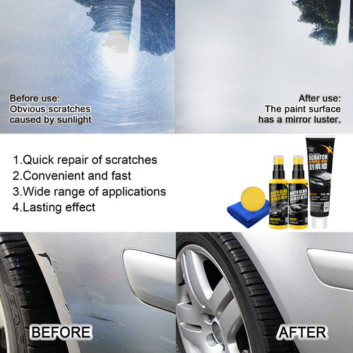 Car Scratch Wax Repair, Conjunto De 5 Peças De Cera Para Pin