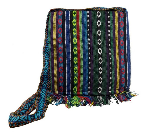 Imagen 3 de 5 de Bolsa Morral Hippie Vintage Bordado Floral Mod B3