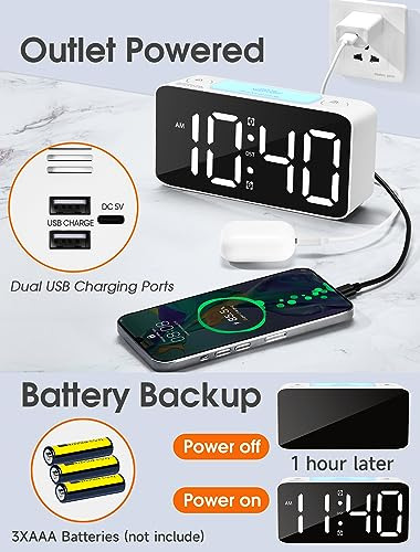 Despertador Potente Con Luz Nocturna Y Carga Usb