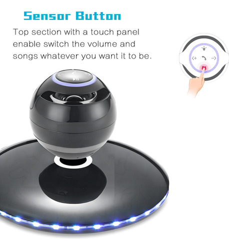 Infinity Orb - Alto-falante magnético com LED Bluetooth 4.0 e Fla