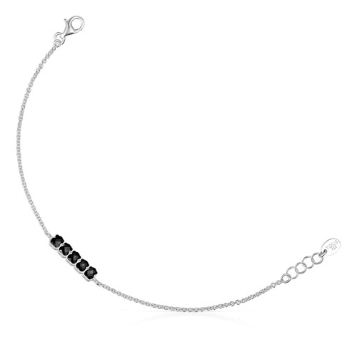 Pulsera Mini Onix De Plata Con Ónix Tous