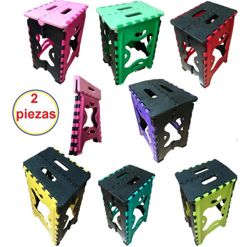 Banco Plegable Portátil 120kg Reforzado Color Al Azar