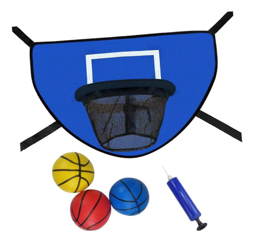 Juego De Aro De Baloncesto De Trampolín Con 3 Baloncesto Y