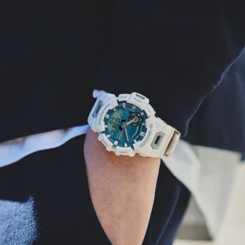 Reloj Casio G-shock G-squad Gba-900cb-7a Para Hombre Ts Correa Blanco Bisel Blanco Fondo Azul Petróleo
