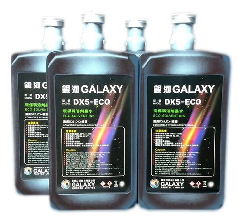 1 Litro Tinta Galaxy Eco - Solvente Epson Dx4 / Dx5 / Dx7