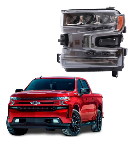 Faro Chevrolet Silverado 1500 2019 2020 2021 C/led Izquierdo