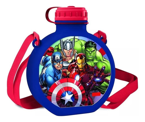 Cantimplora Para Colgar Avengers Los Vengadores 670 Ml Color Azul