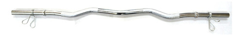 Barra Ez Maciza Cromada C/topes 1,20m Disco Gmp