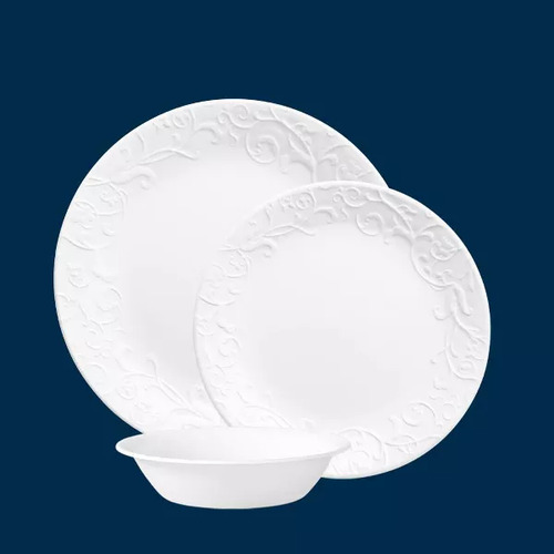 Vajilla Corelle 18pc Bella Faenza Blanco Bella Faenza