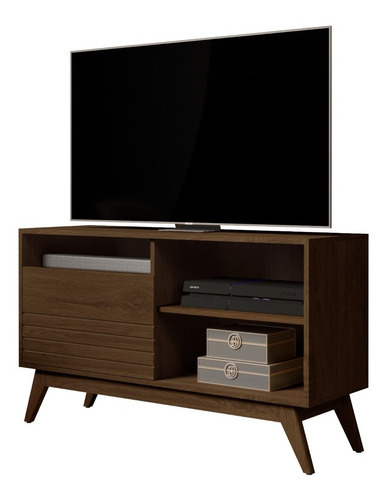 Rack Aparador Sala Fenix Wood Retro Tv De Até 42 Polegadas Cor Cedro