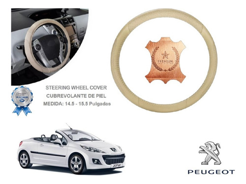 Funda Cubrevolante Beige Piel Peugeot 207cc 2011