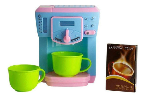 Brinquedo Cafeteira Kit Chef C/ Luz E Som Etitoys Bq-025 Cor Azul