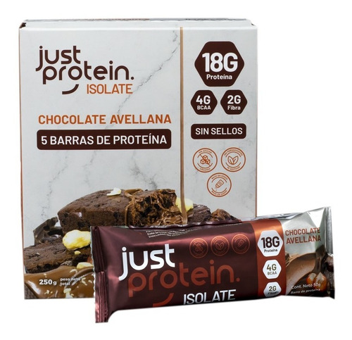 Just Protein Barra Proteina + Bcaa Chocolate Avellana Caja 5