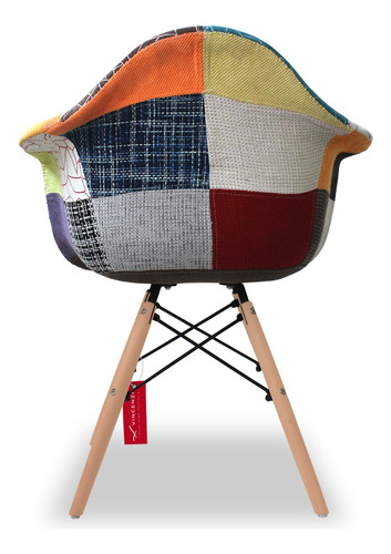 Imagen 6 de 6 de Silla Poltrona Vincenzi Eames Dublin Patchwork R4584