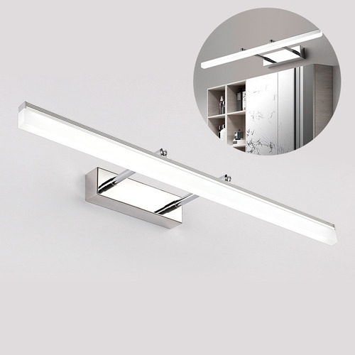 Aplique De Pared Diseño Moderno Baño Lámpara Led 12w 60 Cm