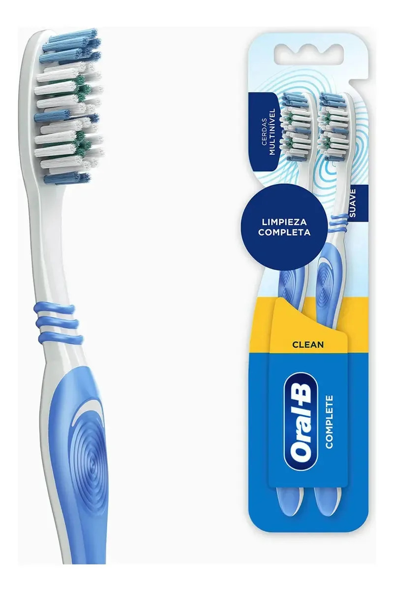 Pack 2 Cepillo De Dientes Oral-b Complete Cerdas Pulidoras Medio