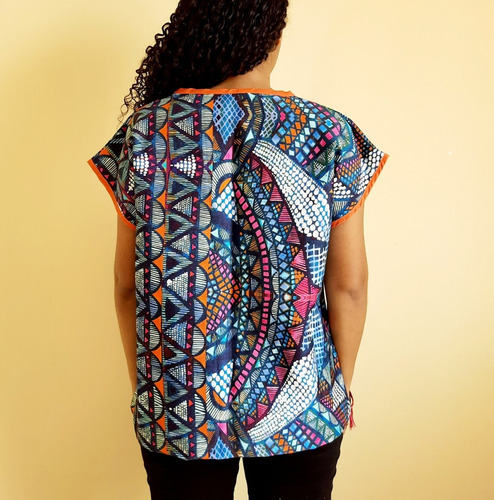 Imagem 5 de 6 de Blusa Bata Feminina Tecido Lenita