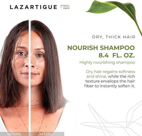 Shampoo Lazartigue Nourish, Enriquecido Com Manteiga De Kari