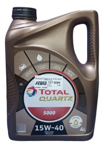 comprar Aceite 15w40 Total Quartz 5000 N D 4 Lt