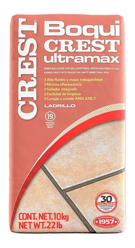 Emboquillador Boquicrest Ultramax Ladrillo 10 Kg