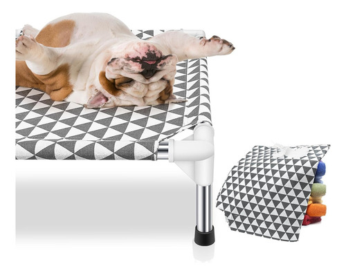 Cama Elevada Para Perros Mediana, Algodón, Antideslizante, 7