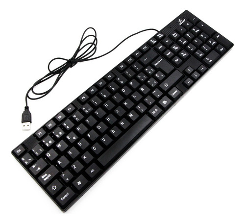 Teclado Usb Compatible Con Pc Laptop Alambrico Español 