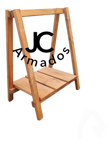 Caballete Plegable Madera 80x60 Con Estante Jc Armados