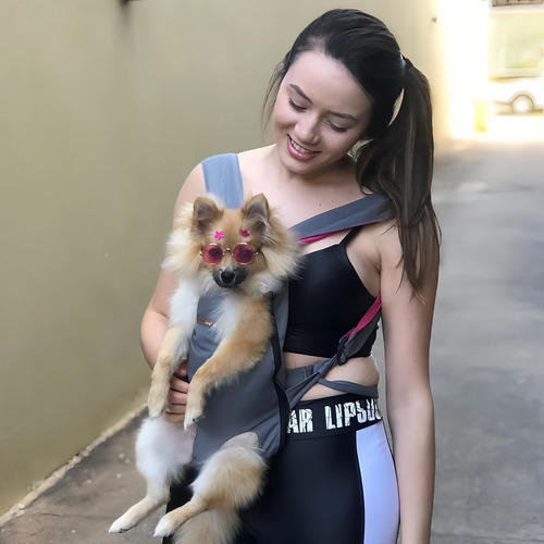 Agridoce Pet Mochila Canguru Rosa-chiclete Ex