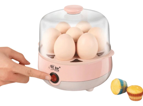 Cozedor Elétrico Ovos Multifuncional Vapor 1 Andar Excelente Cor Rosa 127v