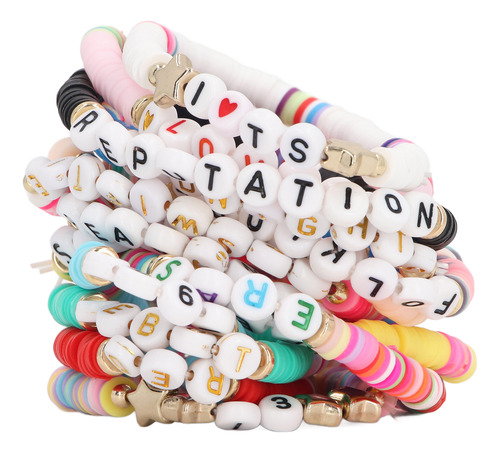 Pulsera Bohemia Con Cuentas, 14 Unidades, Cómoda, Elástica Y