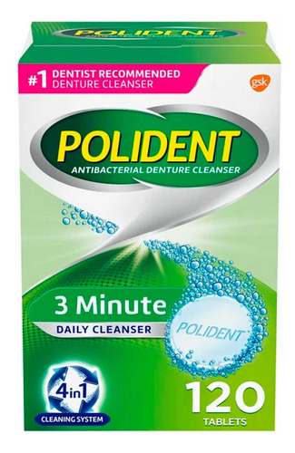 Polident Tabletas Limpíadoras De Protesis Dental. 120 Tabs