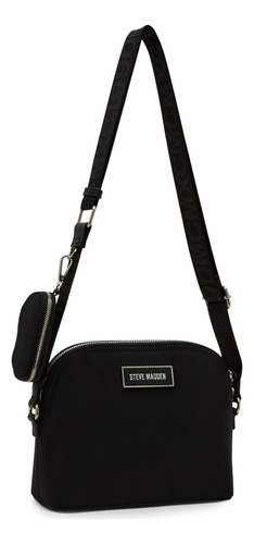 E Steve Madden Bdaren Bandolera De Nailon Con Domo, Negro Z