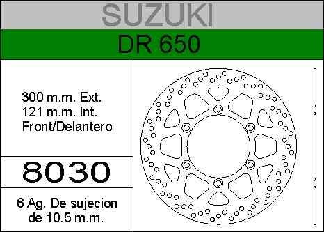 Disco Freno Hd Delantero Suzuki Dr 650