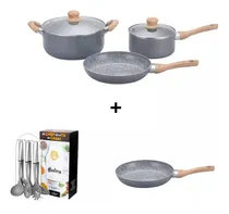 Comprar Set De Ollas Granito Hudson Original Utensilios Sarten20cm
