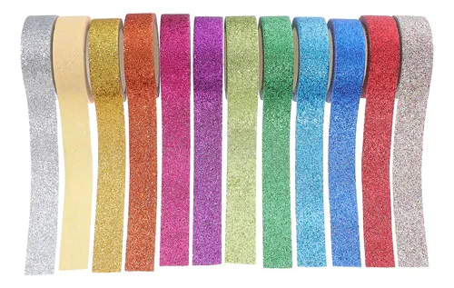 Cintas Decorativas De Color Caramelo, Cinta Adhesiva, 12 Rol