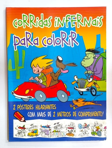 Corridas Infernais: Para Colorir, De Editions Caramel. Série Posteres Editora Girassol, Capa Mole, Edição 1 Em Português