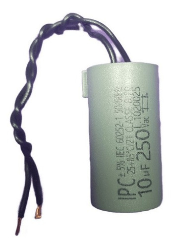 Imagem 4 de 9 de Capacitor Para Ventilador De Teto 2 Fios 10uf 110v