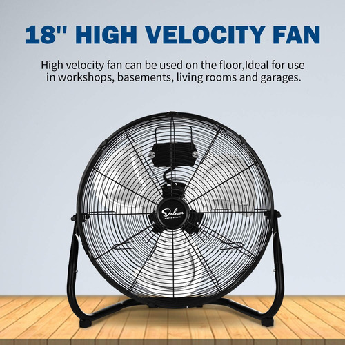 Ventilador Industrial Simple Deluxe HIFANXFLOOR18 18" Negro.