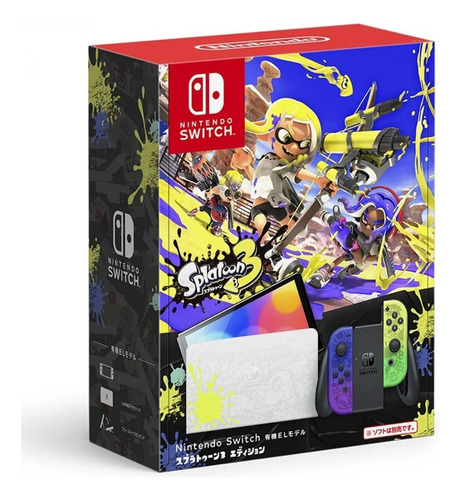 Switch Oled 64gb Splatoon 3 Edition Color Azul Degradado