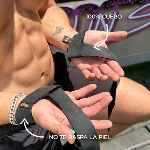 Muñequeras Straps Lifting Orxfit Correas Levantamiento Pesas Color Negro