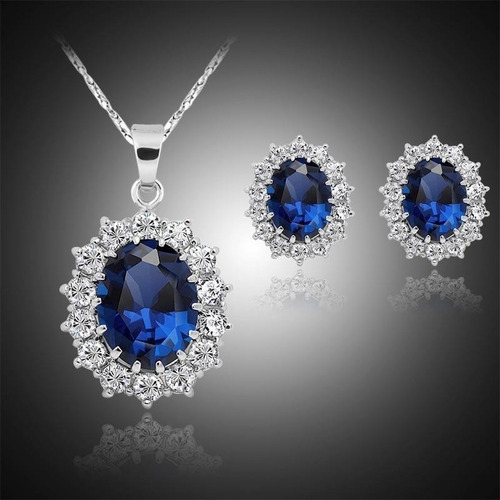 Imagen 3 de 5 de Set Collar Y Aretes Baño Plata 925, Class Antig