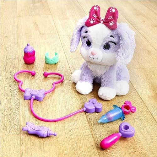 Minnie Mouse, Set Peluche Cream Puff Viaje Al Veterinario