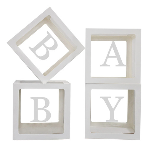 Caja Bebe Letra Para Baby Shower Dbloque Transparente Telon