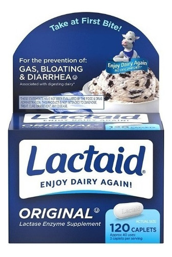 Lactaid Original Strength X120 Suplemento De Enzima Lactasa