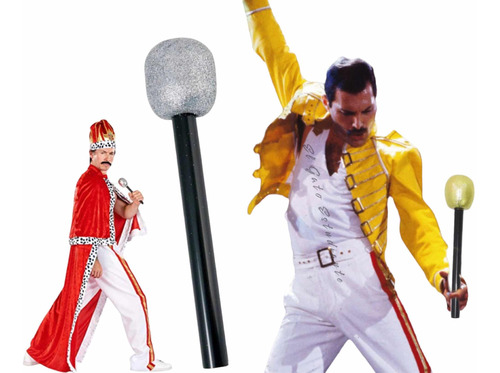 Micrófono Disfraz Accesorio Cosplay Cantante Freddy Mercury