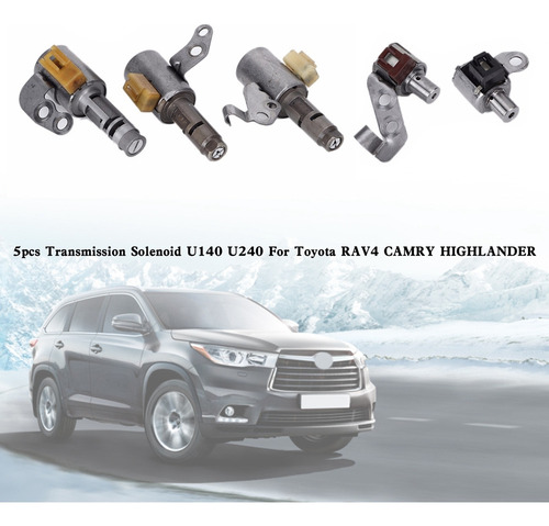 5x Solenoide Transmisión U140 U240 Para Toyota Rav4 Camry