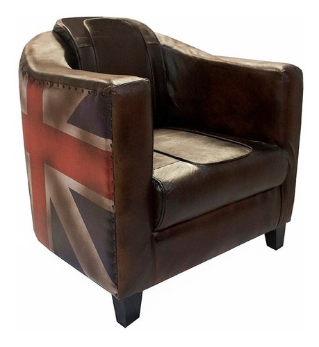 Sillon Butaca Ingles Brandford De Ecocuero Premium