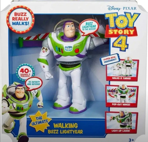 Toy Story4 Buzz Lightyear Camina, Habla 40 Frases Y Sonidos